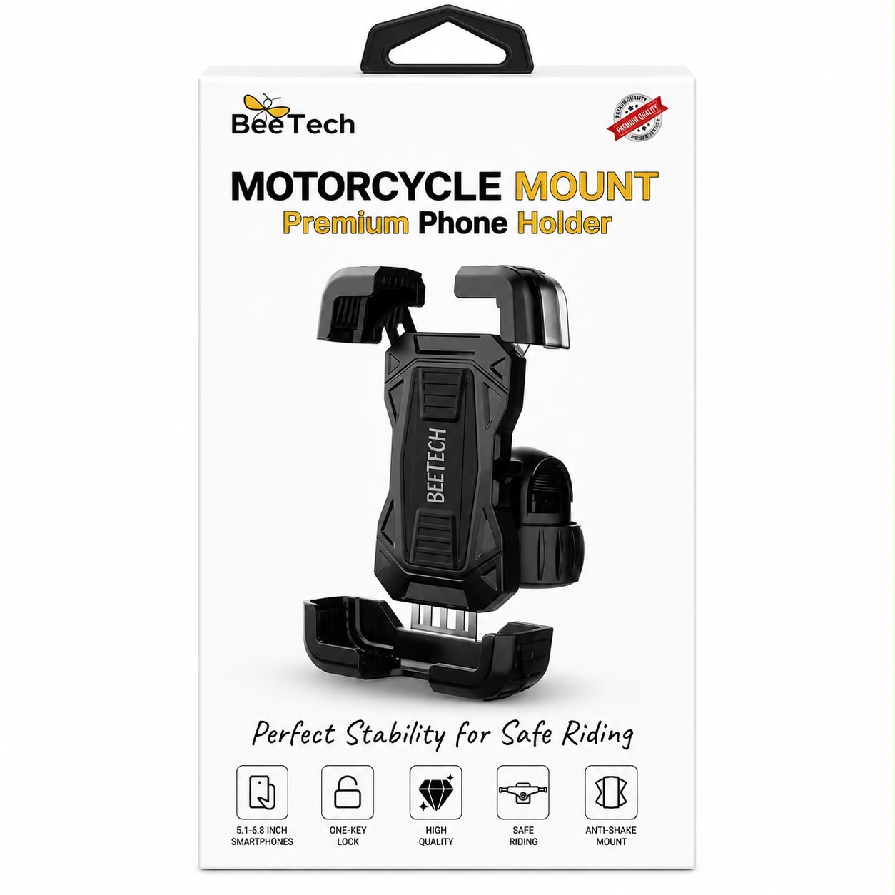 מחזיק טלפון לאופנוע BeeTech Motorcycle Mount