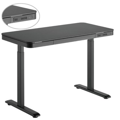 Lumi Black 120x60 Smart Adjustable LUMI Electric Table