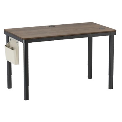 Lumi Black 150x80 Four-Leg Dual-Motor Sit-Stand Desk with Drawer & Wireless Charger