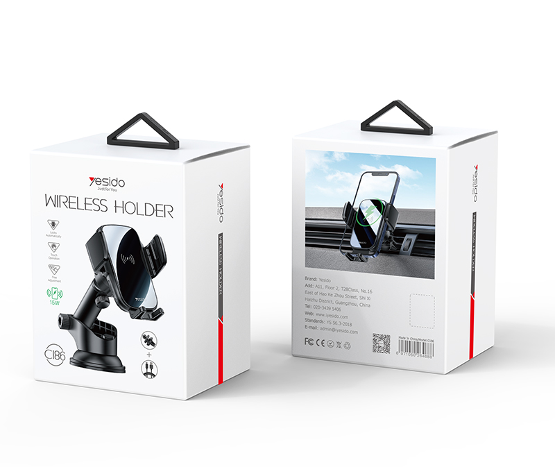Yesido מעמד לרכב 15W wireless charging (C186)