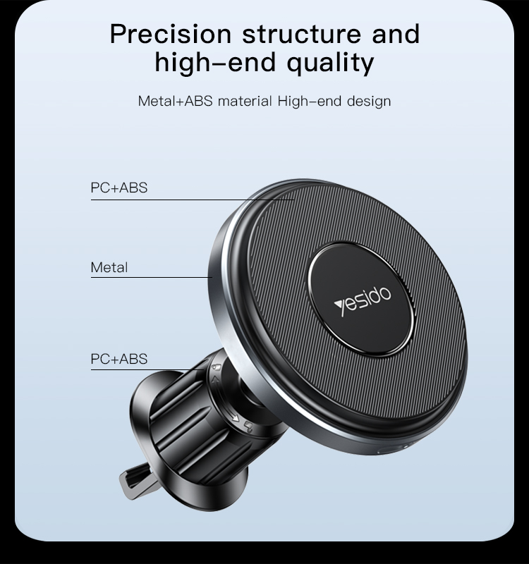 Yesido מעמד לרכב 15W Magnetic wirless car holder (C190)