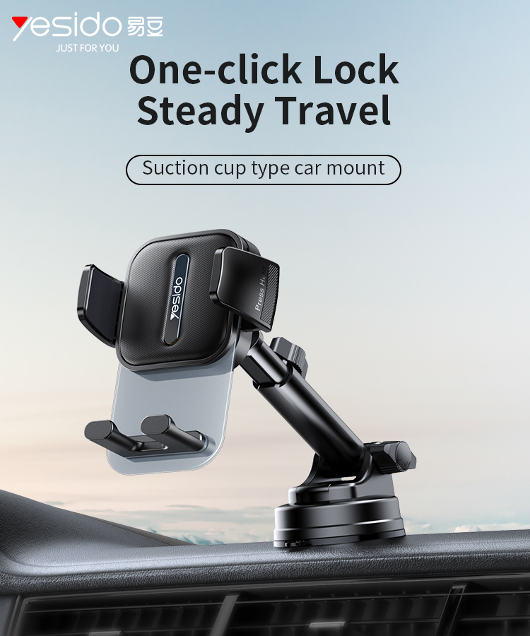 Yesido מעמד לרכב Dashboard Spring Clip Phone Holder (C261)