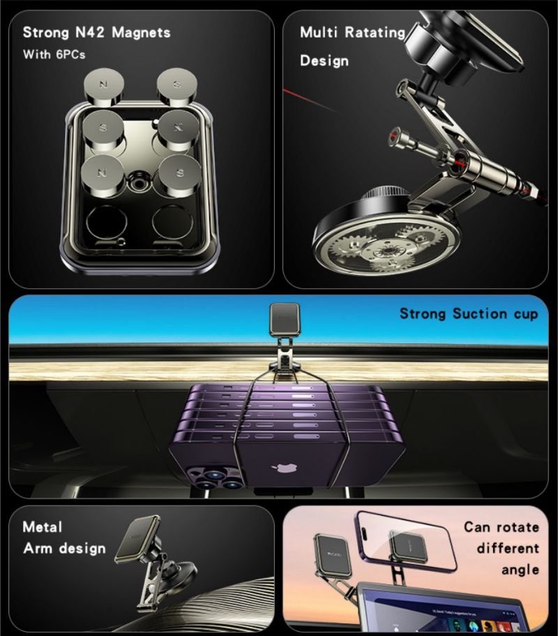 Yesido מעמד לרכב Folding Magnetic Phone Holder (C264)