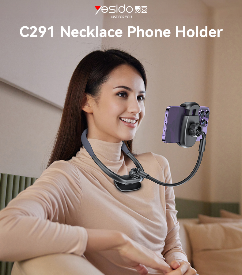 Yesido מעמד לרכב Neck Mounted Lazy Holder (C291)