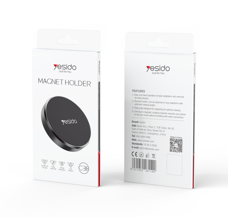 Yesido מעמד לרכב Magnetic Car Holder (C38)