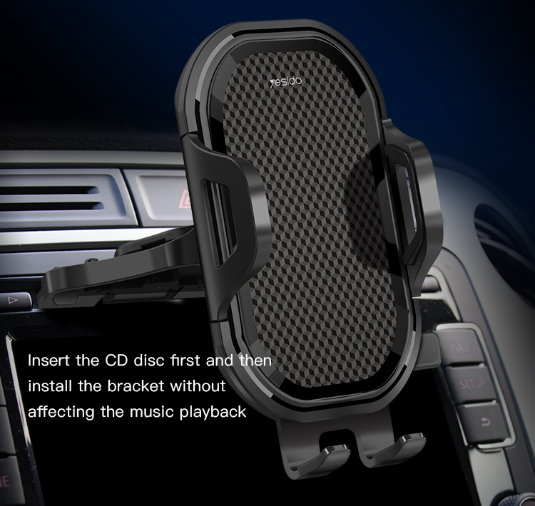 Yesido מעמד לרכב Combination CD Slot and Air vent Clips (C84)