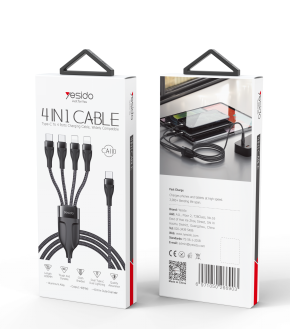 Yesido כבל Type C to 4 ports 
Charging Cable
1.2M (CA110)
