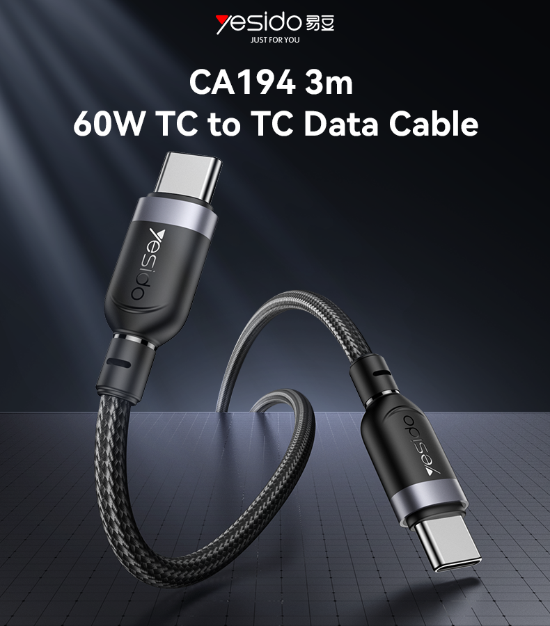Yesido כבל C TO C/60W
Data cable
3M (CA194)
