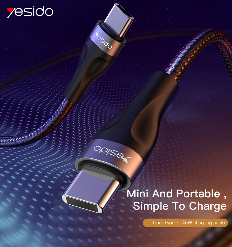 Yesido כבל 45W Dual Type - C
30 CM (CA83)