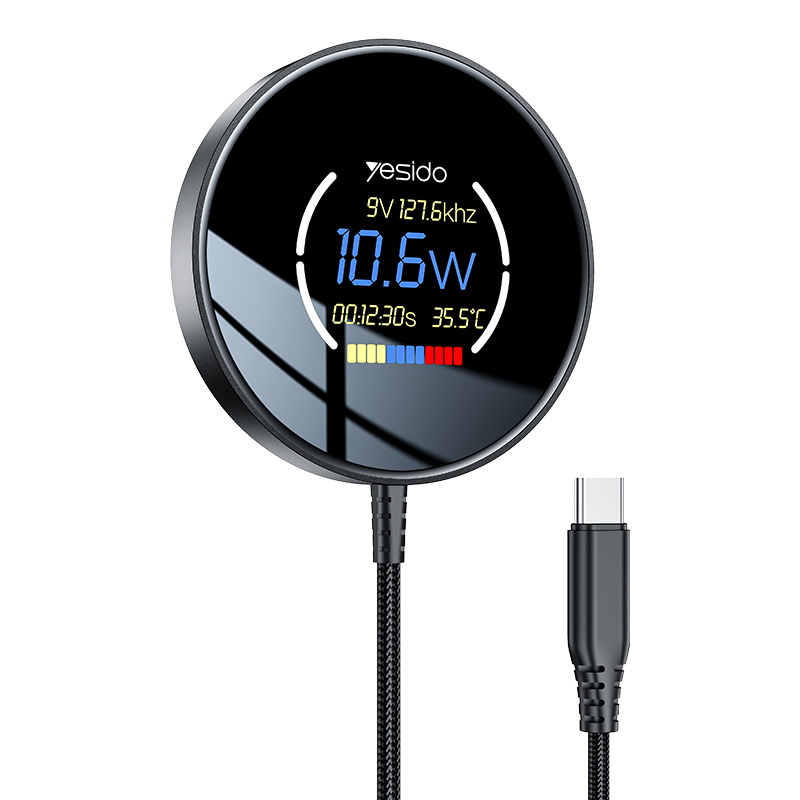 Yesido מטען אלחוטי Digital display magnetic wireless charger (DS28)