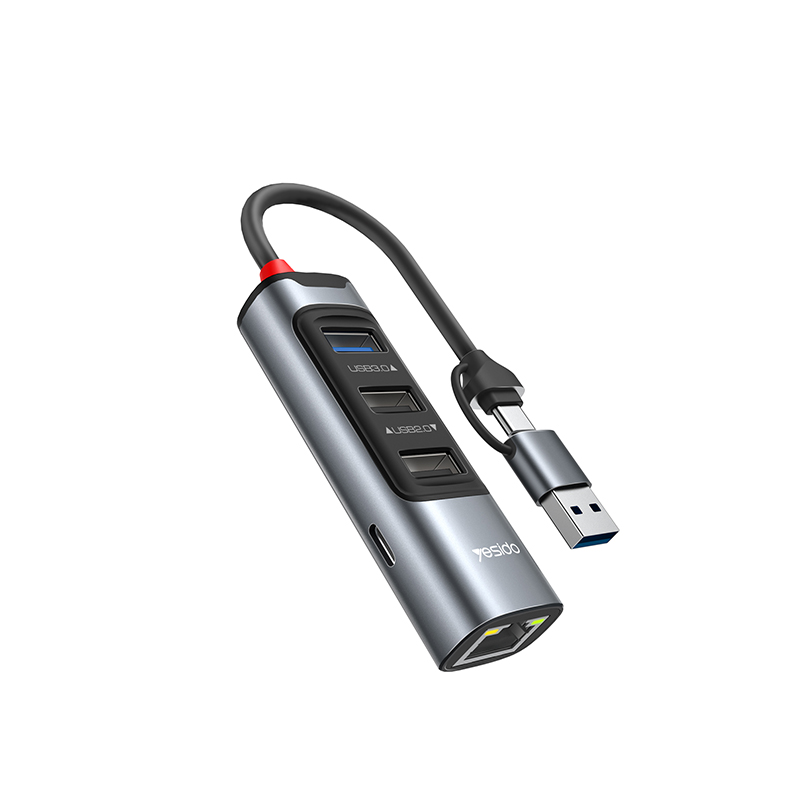 Yesido מפצל USB 5 in 2 USB Hub (HB21)
