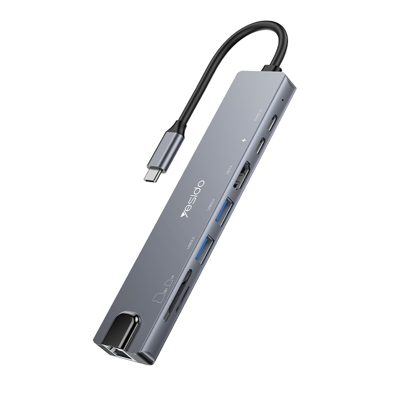 Yesido מפצל USB 8IN1 Hub adapter (HB27)