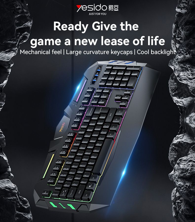 Yesido מקלדת ועכבר Game wired keyboard (KB21)