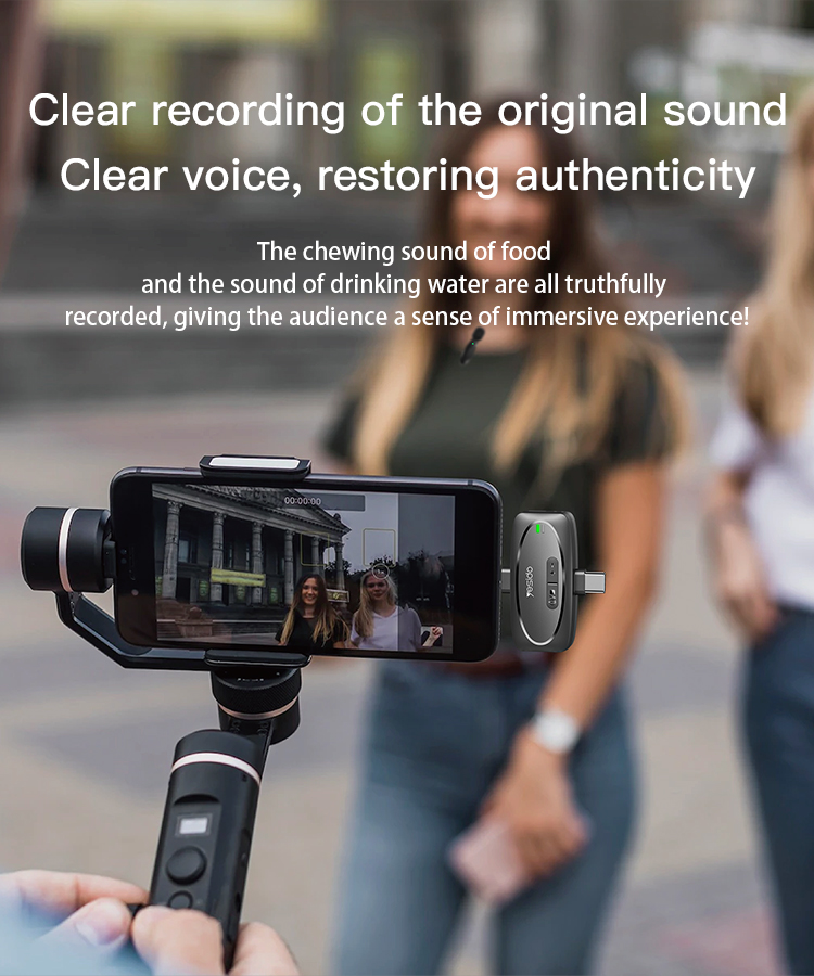Yesido אביזר צילום Double Wireless Microphone (KR13)