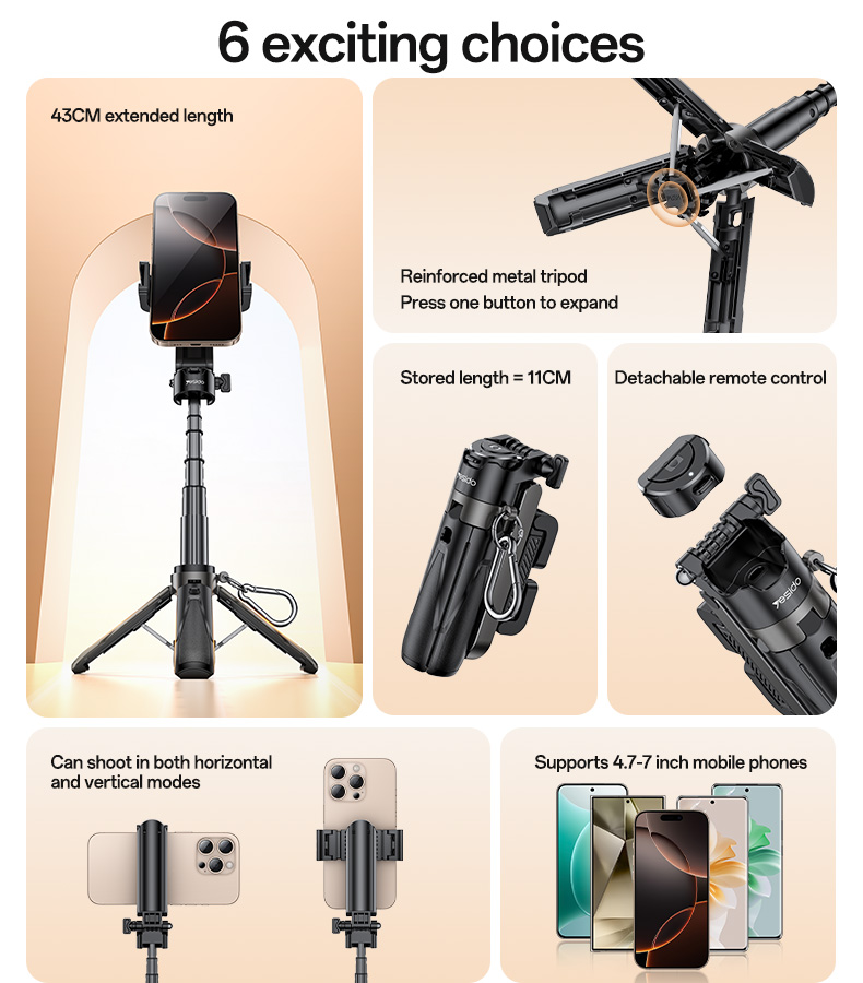 Yesido אביזר צילום MINI BT Selfie Stick (SF29)
