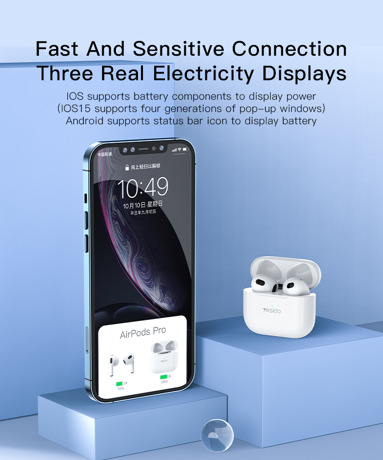 Yesido אוזניות בלוטות Earbuds
Aroha 5.1 Version (TWS11)