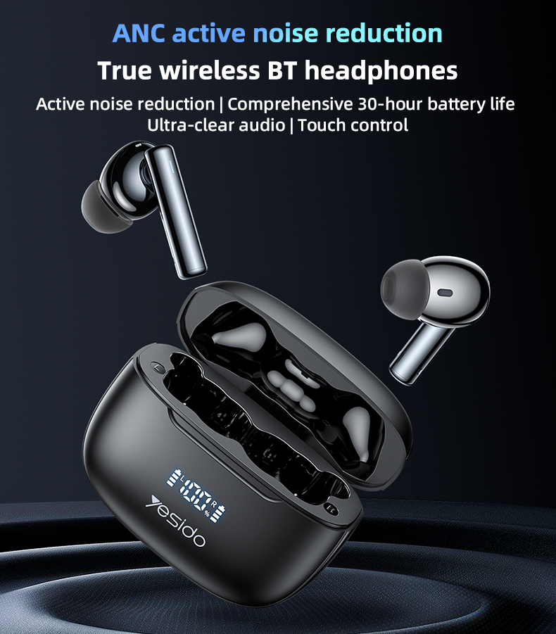 Yesido אוזניות בלוטות Active Noice Cancelling TWS (TWS23)