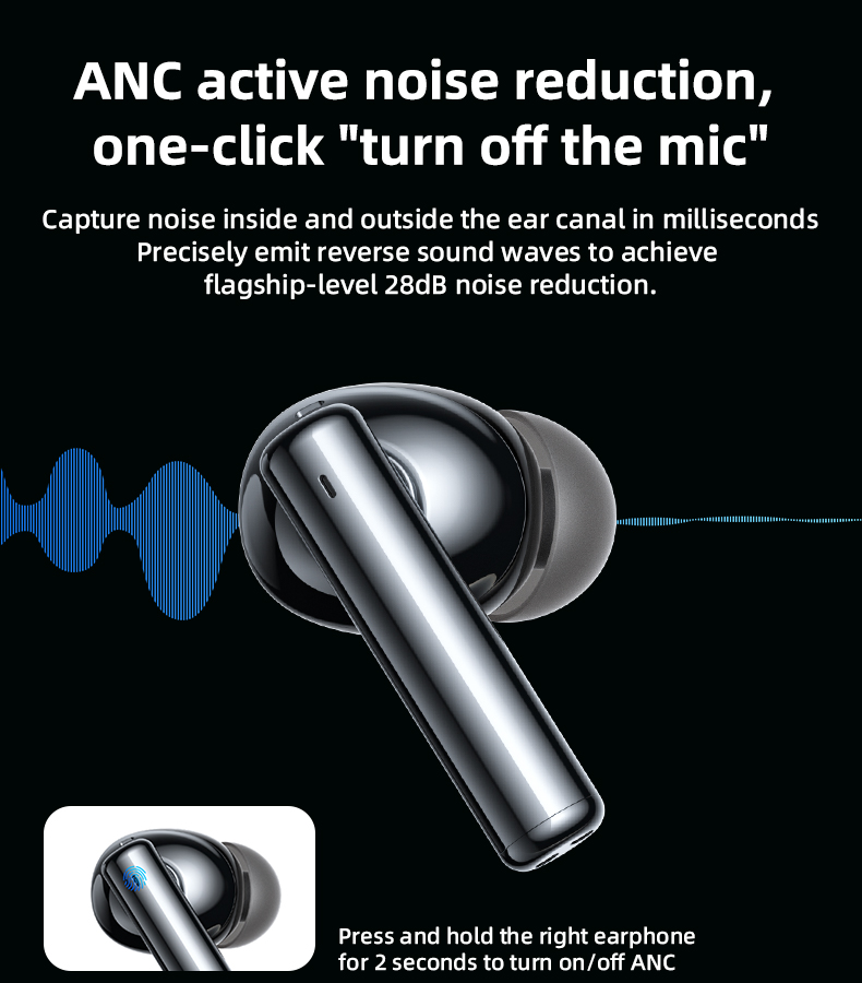 Yesido אוזניות בלוטות Active Noice Cancelling TWS (TWS23)