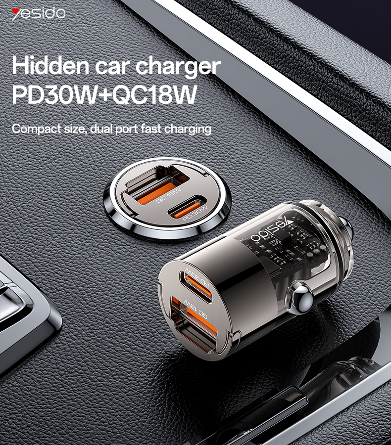 Yesido מטען לרכב A+C 30W Mini Car charger (Y68)