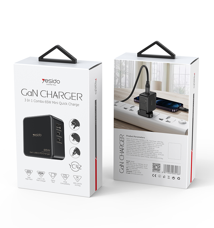 Yesido מטען לבית GaN 65W Wall Charger (YC42)