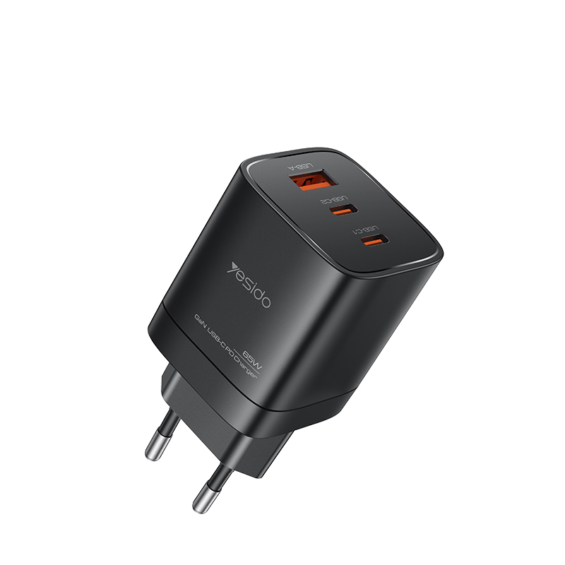 Yesido מטען לבית 65W GaN Fast Charge (A+C+C) (YC65)