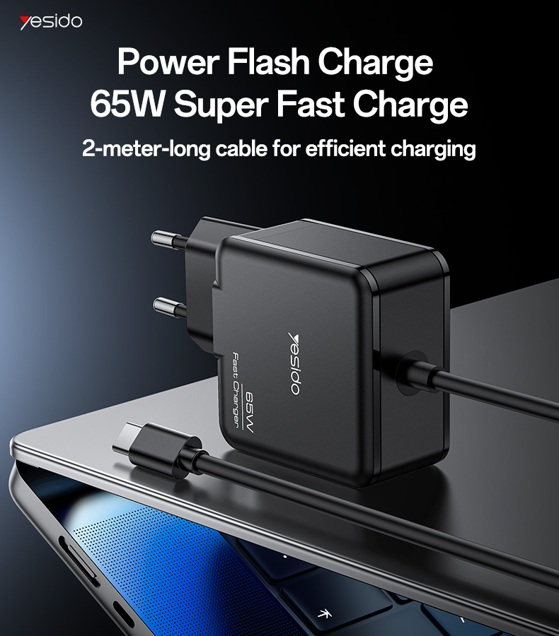 Yesido מטען לבית TYPE-C 65W PD Home charger-EU (YC75)