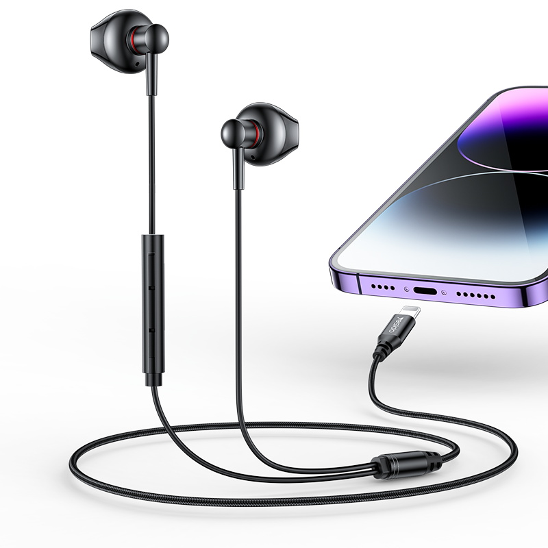 Yesido רמקול בלוטות Lihgtning Aluminum Alloy Earphone
(Directly use) (YH48)