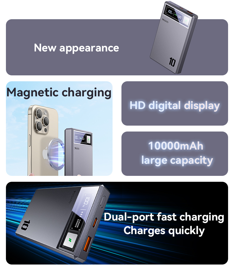 Yesido סוללת גיבוי 10000mAh Magsafe power bank (YP61)