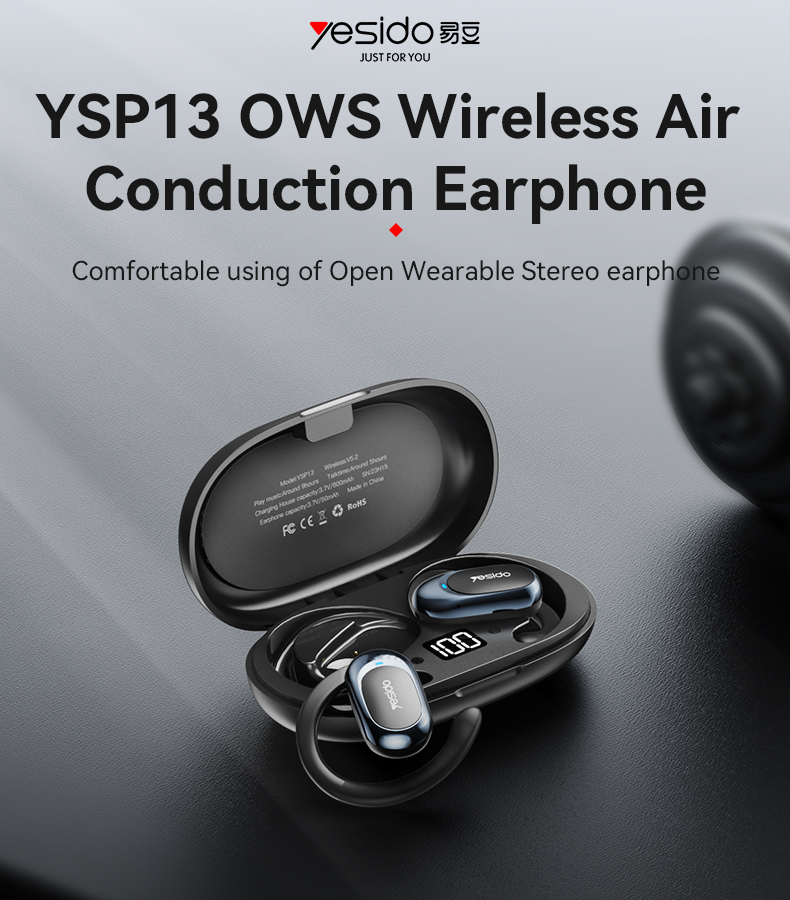 Yesido אוזניות בלוטות Ear Hanging Air Conduction Wireless earphone (YSP13)