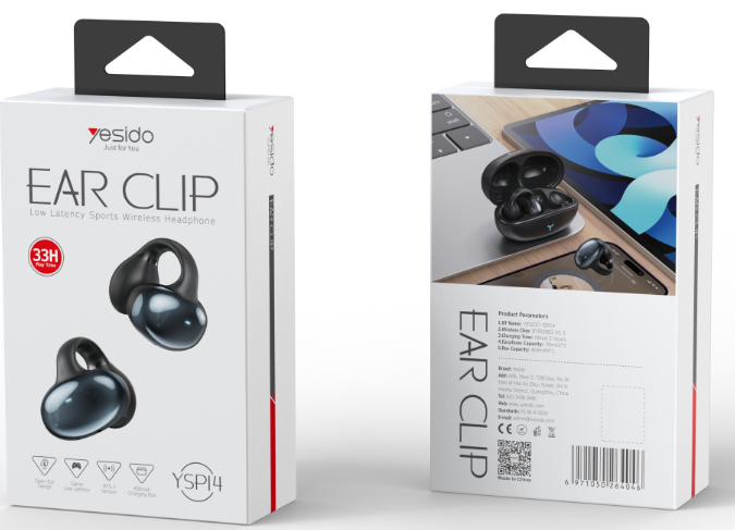 Yesido אוזניות בלוטות Ear Clip Air Conduction Wireless earphone (YSP14)