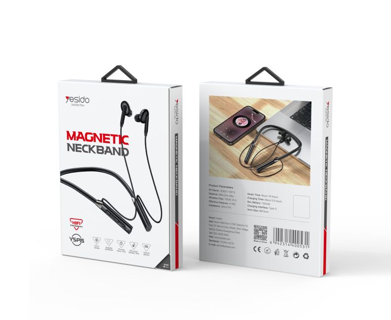 Yesido אוזניות בלוטות bluetooth earphone (YSP15)