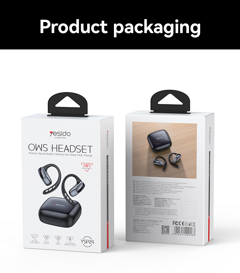 Yesido אוזניות בלוטות OWS Headset (YSP24)